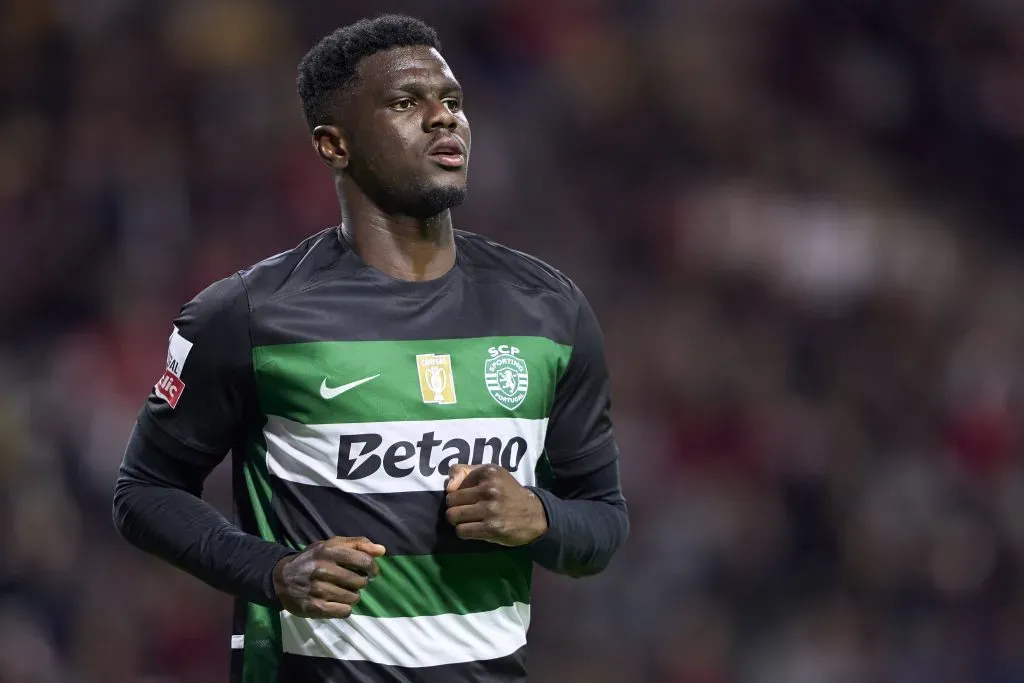 Ousmane Diomande, do Sporting, é alvo do Manchester United. Ruben Amorim gostaria de trabalhar com jogador novamente. foto: IMAGO / NurPhoto