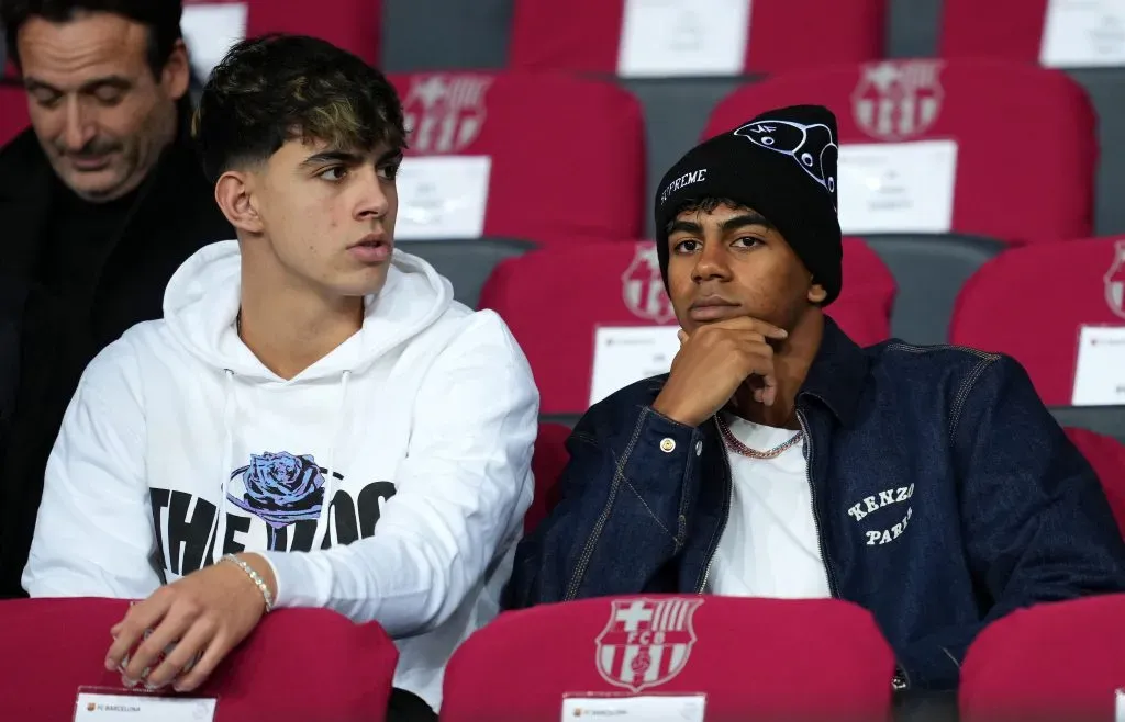 Lamine Yamal, do Barcelona, contra o Brest (Photo by Alex Caparros/Getty Images)