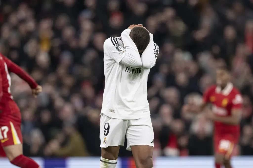 Mbappé foi criticado em Liverpool x Real Madrid. foto: IMAGO / Sports Press Photo