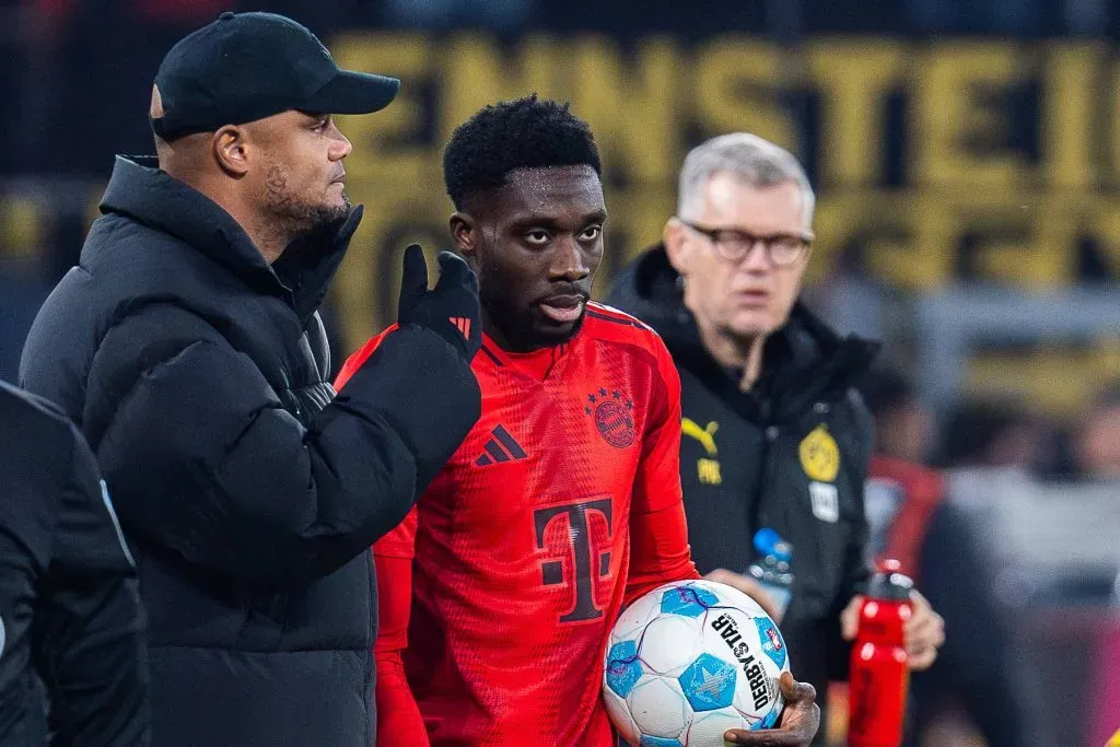 Alphonso Davies é alvo do Barcelona, mas ele pode renovar com o Bayern de Munique, segundo o portal Sport1. Foto: IMAGO / Kirchner-Media