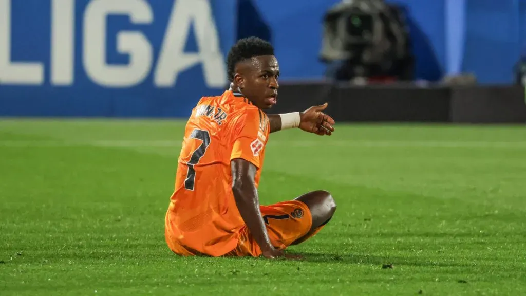 Vinícius Júnior durante partida pelo Real Madrid. Foto: Imago