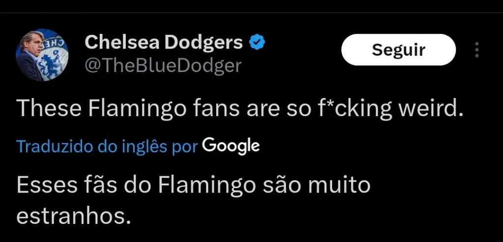 Torcedor do Chelsea reagindo ao vídeo pro meio donX (antigo Twitter)