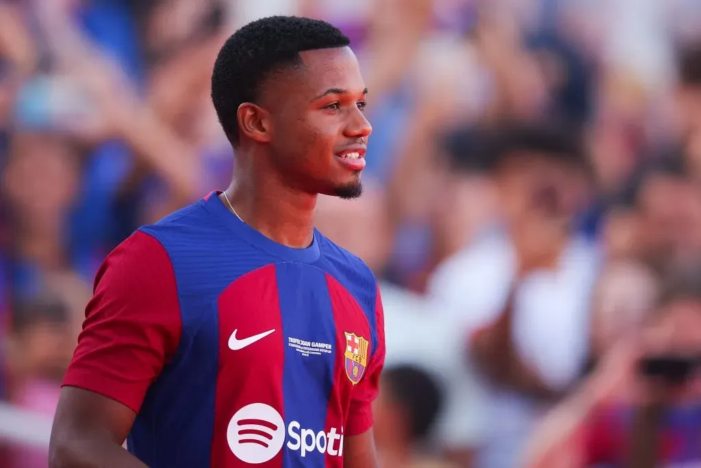 Ansu Fati na pré-temporada pelo Barcelona. (Photo by Eric Alonso/Getty Images)