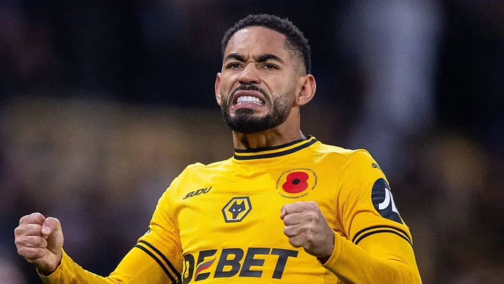 Wolverhampton Wanderers x Southampton, Premier League, 09/11/2024. GOAL: Matheus Cunha (10), atacante do Wolverhampton Wanderers, marca e celebra durante a partida da Premier League entre Wolverhampton Wanderers e Southampton no Molineux, Wolverhampton, Inglaterra, em 9 de novembro de 2024. (Foto: IMAGO / Pro Sports Images)