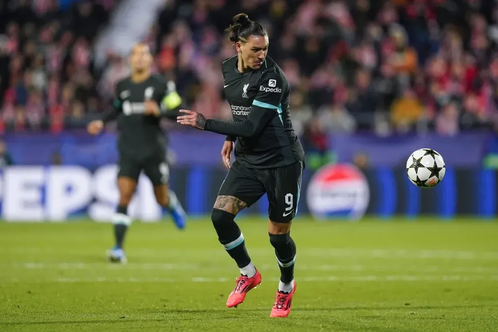 ESP: Girona FC v Liverpool FC. UEFA Champions League match. Date 6 Darwin Nunez of Liverpool FC during the UEFA Champions League match, date 6, between Girona FC and Liverpool FC played at Montilivi Stadium on December 10 2024 in Barcelona Spain. kpng Copyright: xSergioxRuizx/xImagox PS_241210_GIR_LIV_032