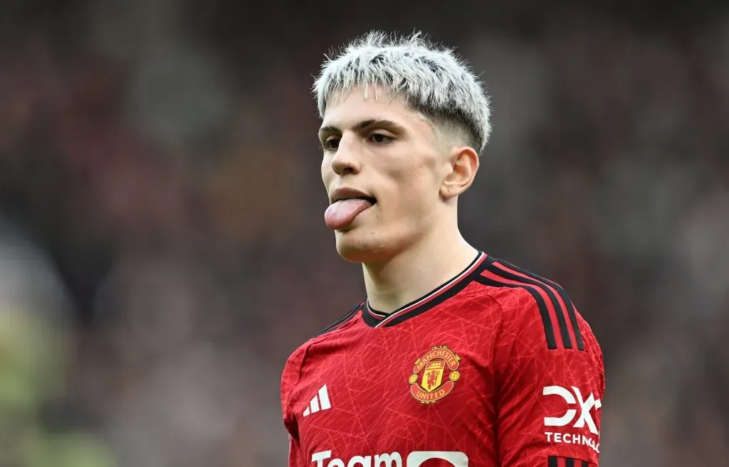 Garnacho em ação pelo Manchester United em 2024 – (Photo by Michael Regan/Getty Images)