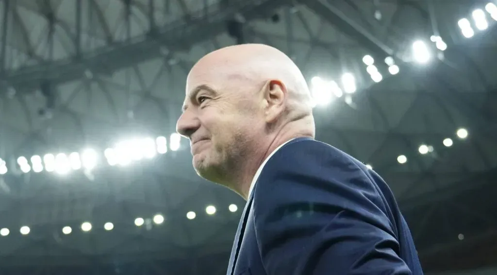 Infantino durante a conquista do Real Madrid do Mundial de Clubes da Fifa (IMAGO / NurPhoto)