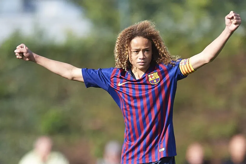 Xavi Simons nas categorias de base do Barcelona. Foto: IMAGO / Pro Shots.