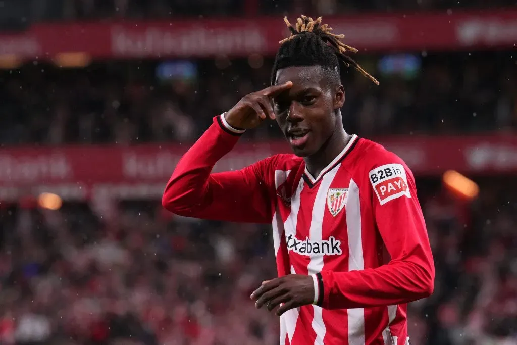 Nico em campo pelo Athletic- (Photo by Juan Manuel Serrano Arce/Getty Images)