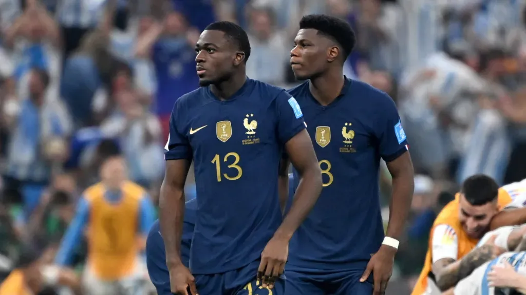 Youssouf Fofana e Tchouaméni em jogo pela Seleção da França (Foto: IMAGO / Sven Simon)