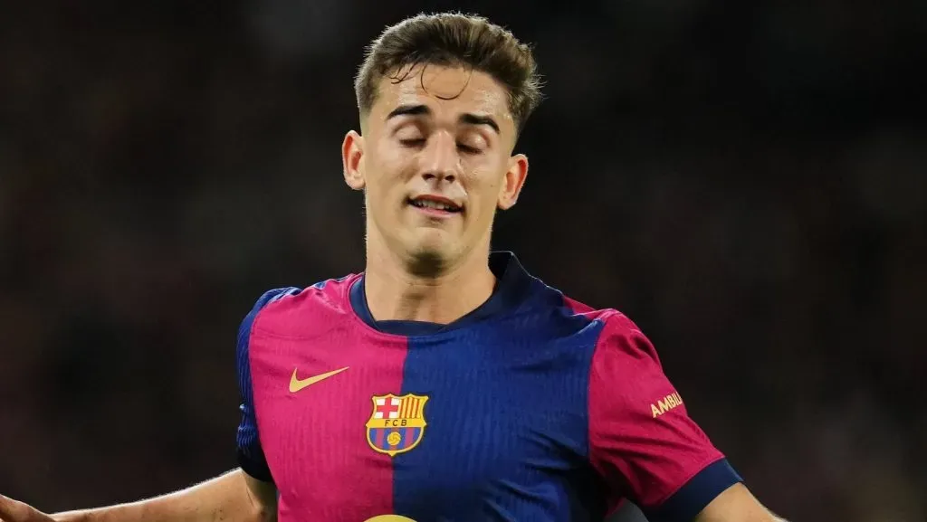 Gavi, do FC Barcelona, durante a partida da La Liga EA Sports entre FC Barcelona e Atlético de Madrid, disputada no Estádio Lluis Companys em 21 de dezembro de 2024, em Barcelona, Espanha. (Foto: IMAGO / Pressinphoto)