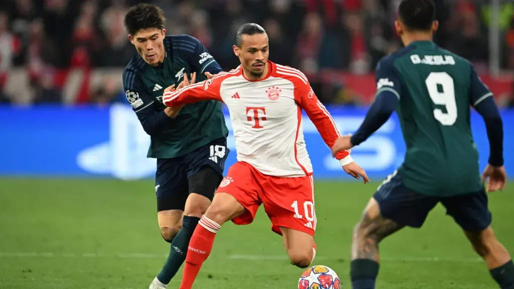 Leroy Sané em ação contra o Arsenal. Foto: Imago
