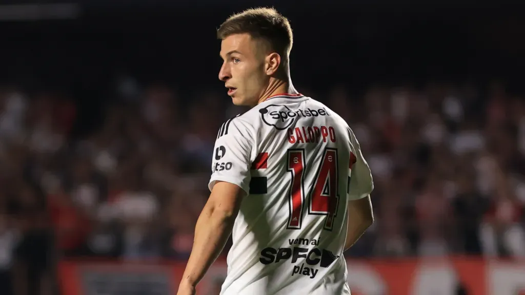 Giuliano Galoppo jogador do São Paulo durante partida contra o América-MG (foto: Marcello Zambrana/AGIF)
