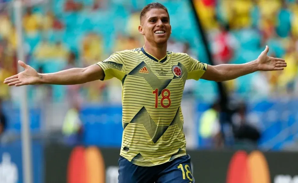Gustavo Cuéllar pela Seleção Colombiana. Foto: Getty Images