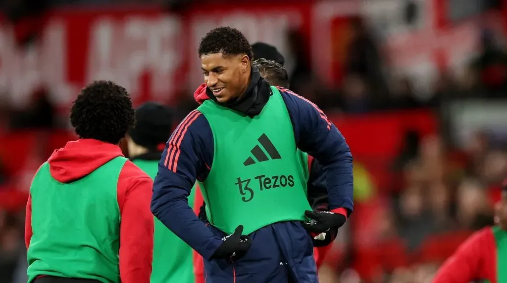 Rashford antes do jogo contra o Newcastle (Carl Recine/Getty Images)