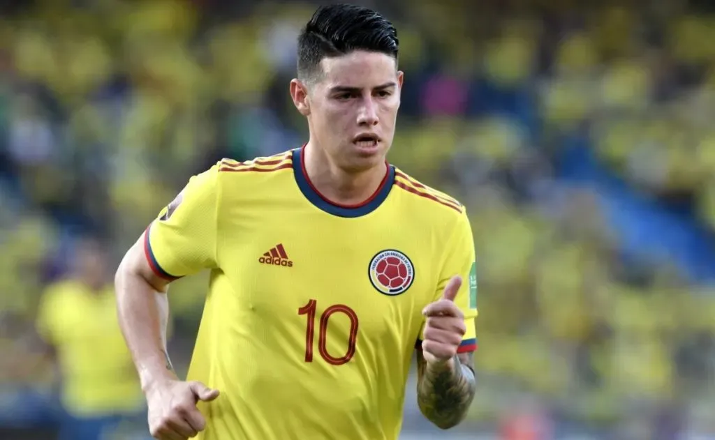 James Rodríguez pela Colômbia. Foto: Getty Images
