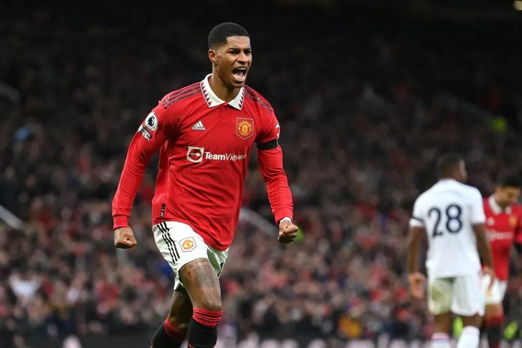 Marcus Rashford pelo Manchester United. (Photo by Michael Regan/Getty Images)
