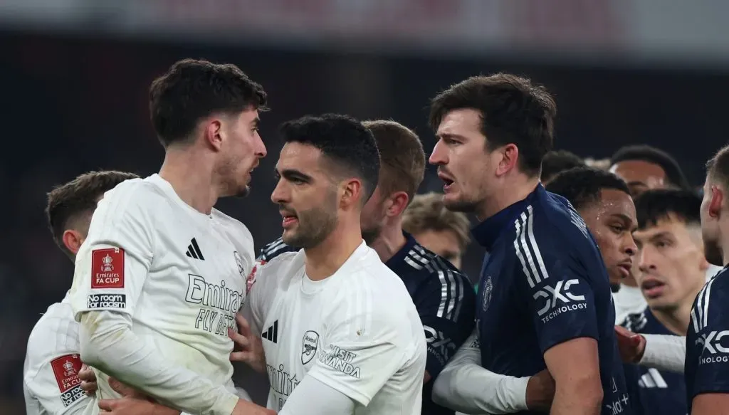 Maguire confrontando Havertz (Alex Pantling/Getty Images)