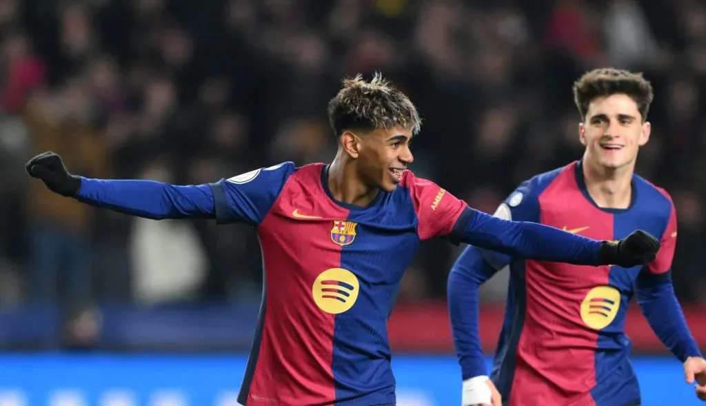 Yamal celebrando um gol pelo Barcelona (David Ramos/Getty Images)