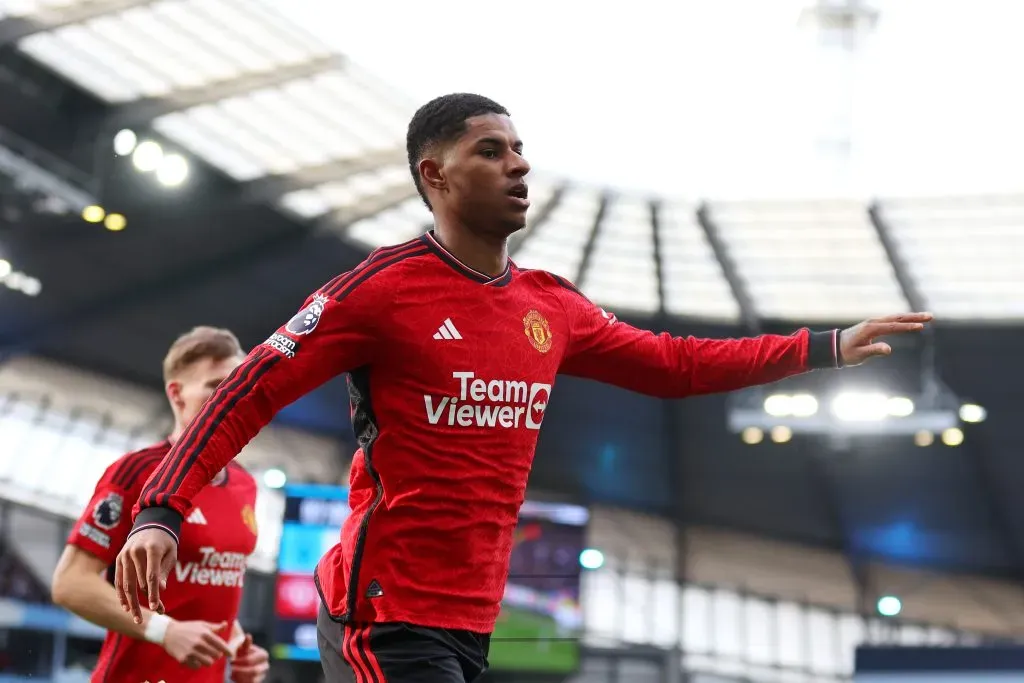 Marcus Rashford pelo Manchester United. (Photo by Catherine Ivill/Getty Images)