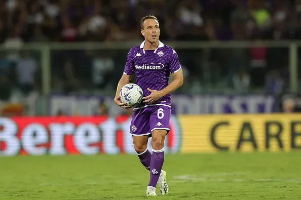 Arthur Melo nos tempos de Fiorentina. (Photo by Gabriele Maltinti/Getty Images)