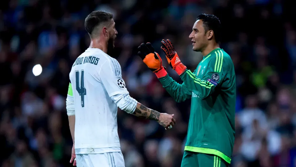 Sergio Ramos e Keylor Navas pelo Real Madrid (foto Gonzalo Arroyo MorenoGettyImages)