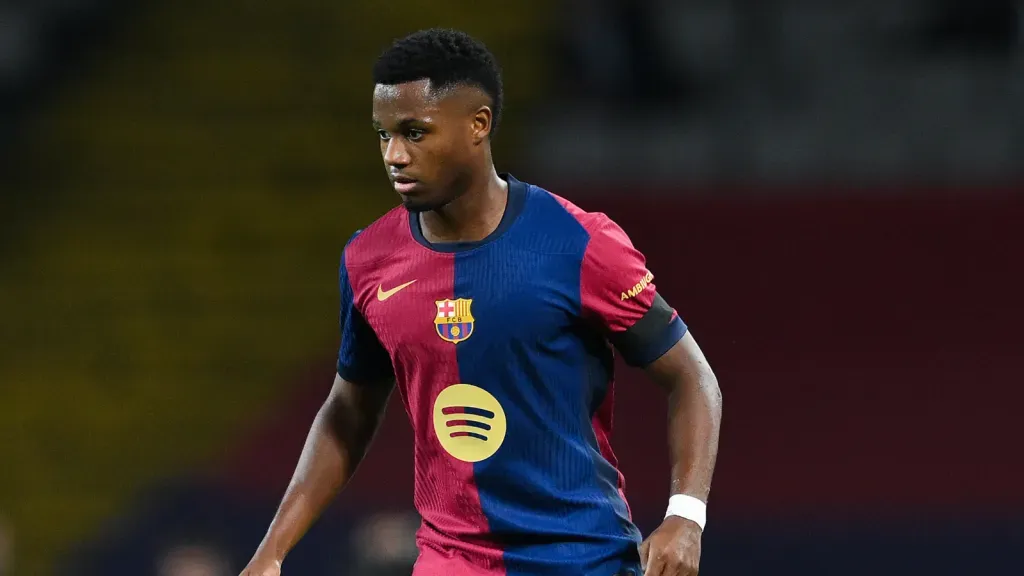 Ansu Fati durante partida pelo Barcelona (Photo by David Ramos/Getty Images)