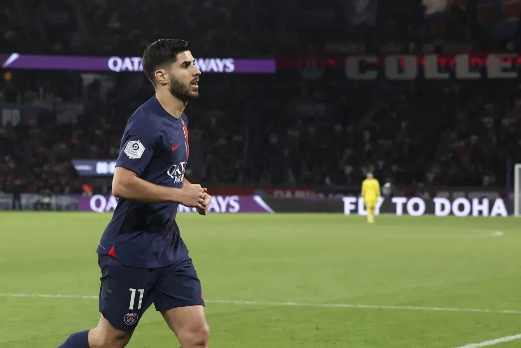Asensio em campo pelo PSG (Photo by Catherine Steenkeste/Getty Images for Qatar Airways)