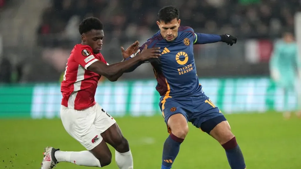 Paredes na derrota da Roma para o AZ Alkmaar. Foto: Alex Bierens de Haan/Getty Images