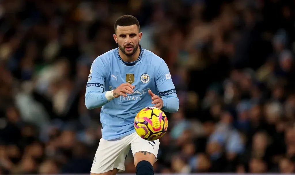 Kyle Walker em campo pelo City (Photo by Carl Recine/Getty Images)