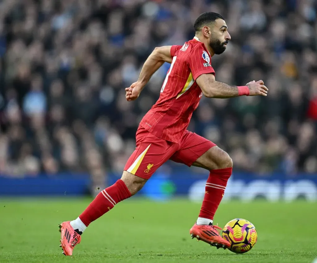 Salah em ação pelo Liverpool. (Photo by Gareth Copley/Getty Images)