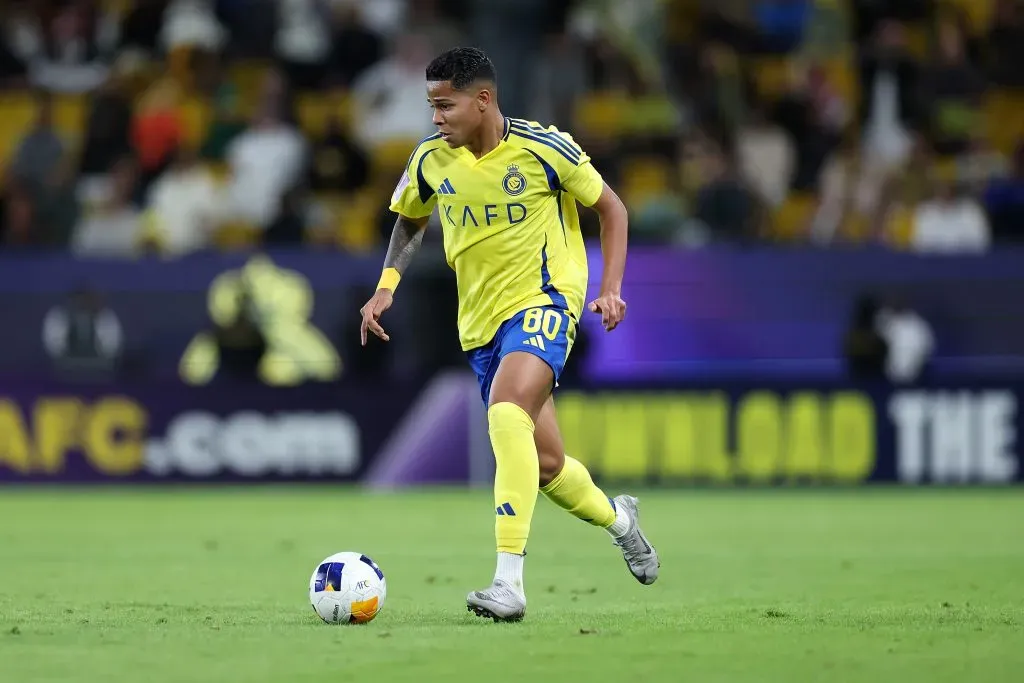 Wesley em ação pelo Al-Nassr. (Photo by Abdullah Ahmed/Getty Images)