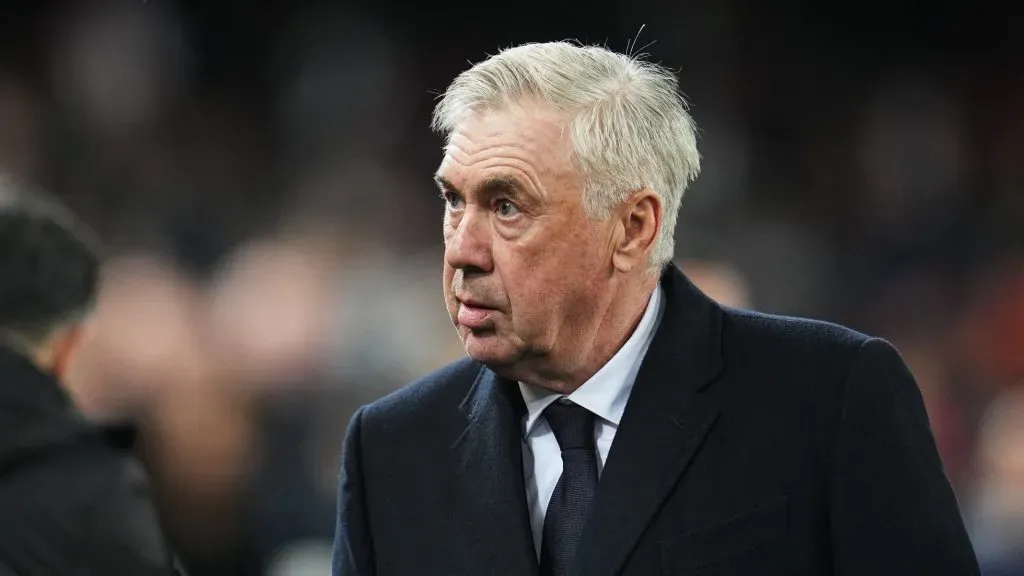 Ancelotti, técnico do Real Madrid. (Photo by Aitor Alcalde/Getty Images)
