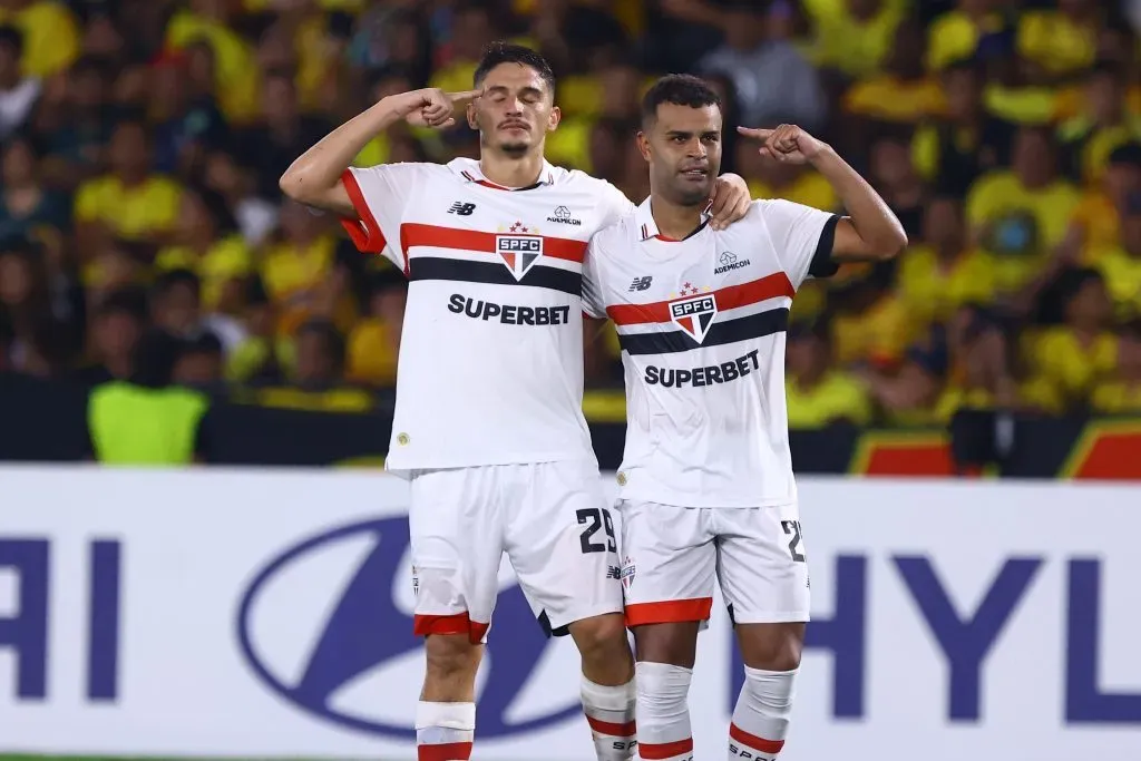 Pablo Maia e Alisson, do São Paulo, estão no radar de Dorival Júnior na Seleção Brasileira e podem aparecer na próxima convocação, segundo o portal ESPN. (Photo by Franklin Jacome/Getty Images)