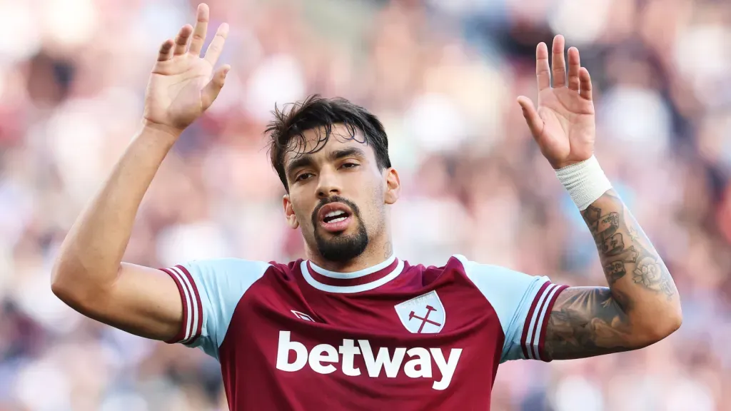 Comparação entre Andreas Pereira e Lucas Paquetá. Foto: Richard Pelham/Getty Images
