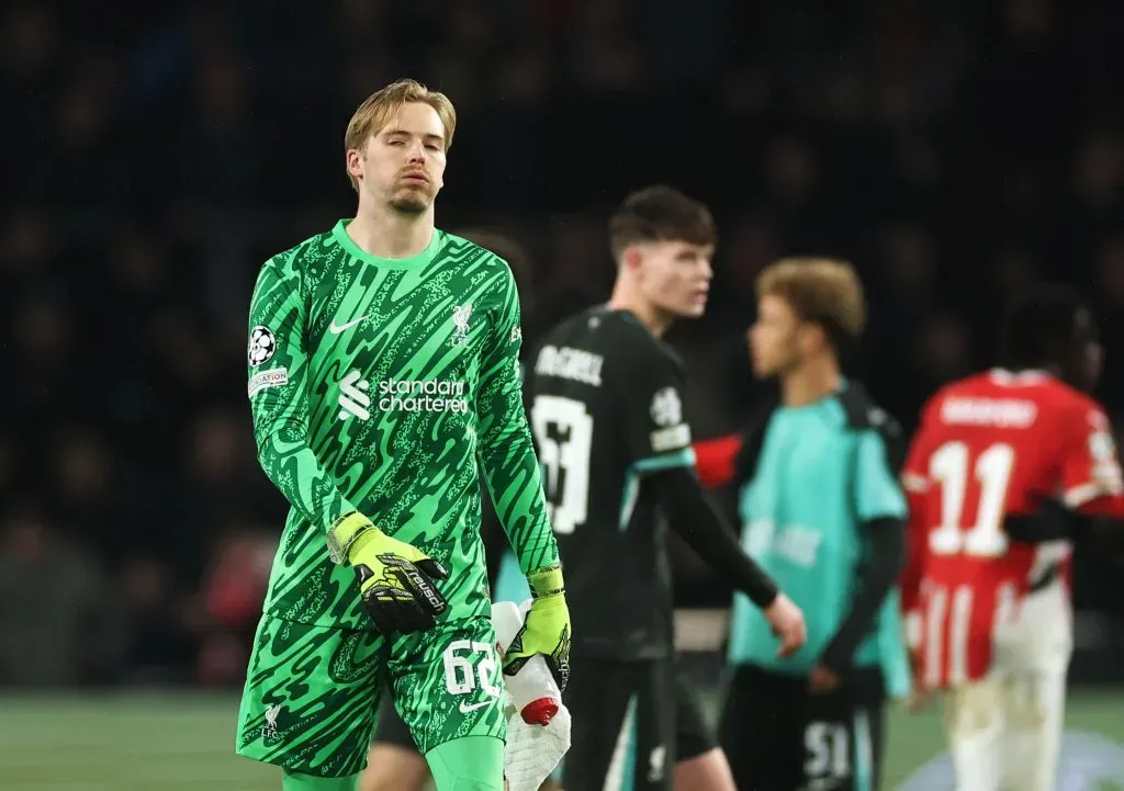 Goleiro Kelleher, do Liverpool. Ele pode sair e assinar com outro clube da Premier League, já que ele não quer ficar. (Photo by Lars Baron/Getty Images)