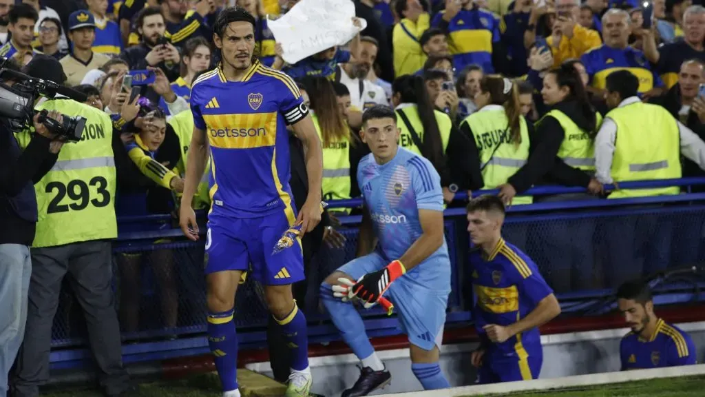 Cavani como capitão do Boca Juniors. Foto: Daniel Jayo/Getty Images