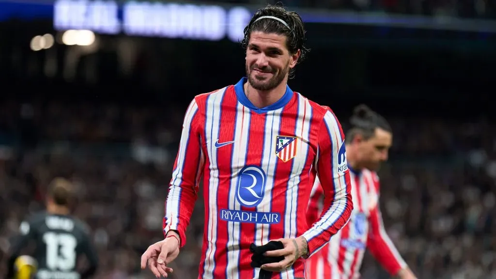 Rodrigo de Paul em jogo do Atlético. Foto: Angel Martinez/Getty Images