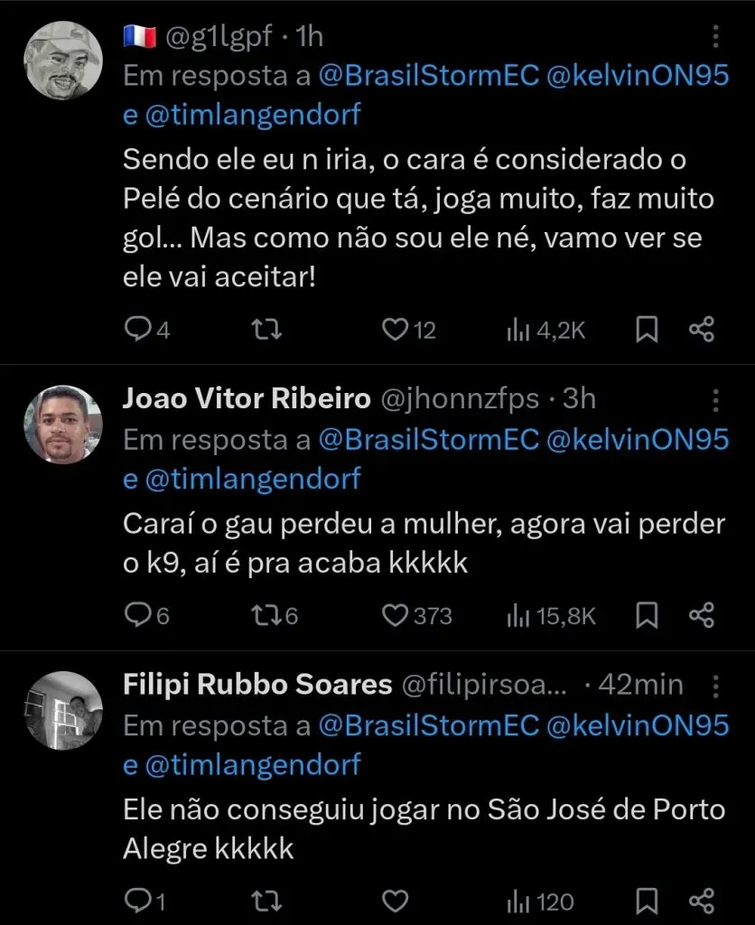 Repercussão via X (Twitter)