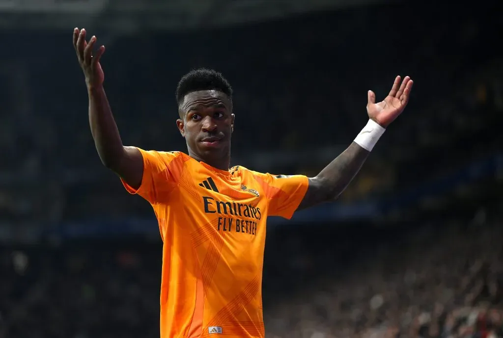 Vinícius Júnior pelo Real. (Photo by David Ramos/Getty Images)