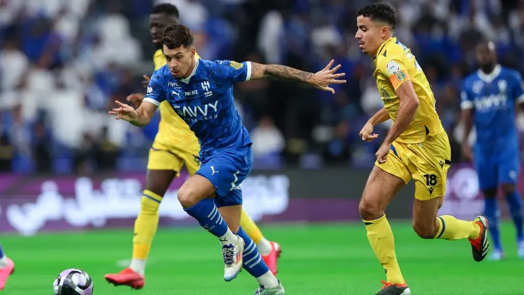Marcos Leonardo em jogo do Al Hilal. Foto: Yasser Bakhsh/Getty Images