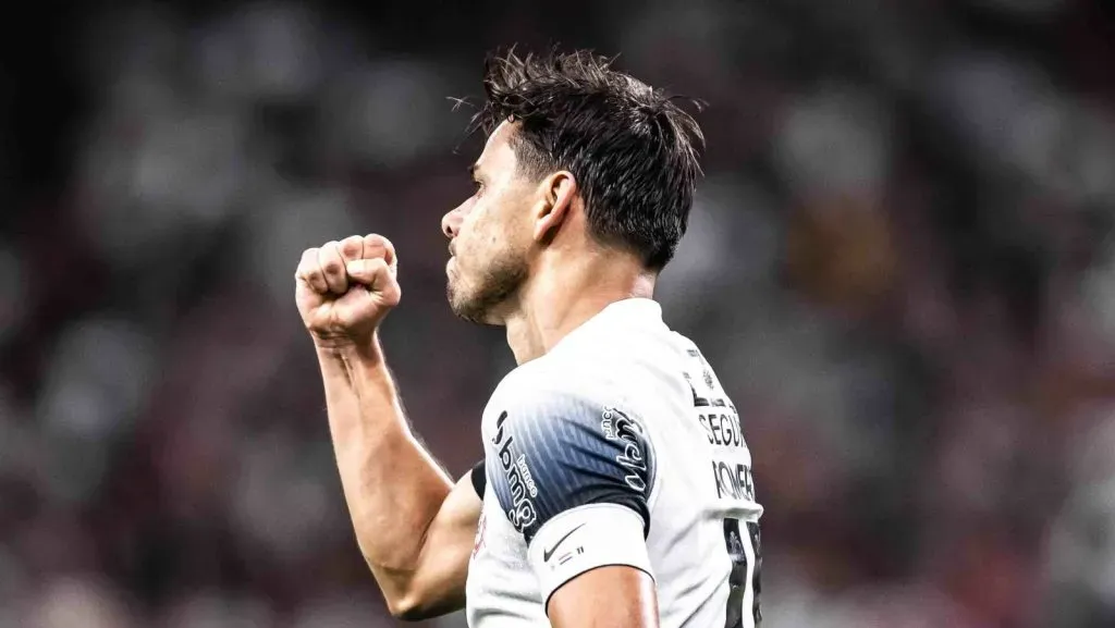 Ángel Romero jogador do Corinthians comemora seu gol durante partida contra o Guarani no estádio Arena Corinthians pelo campeonato Paulista 2025. Foto Leonardo LimaAGIF