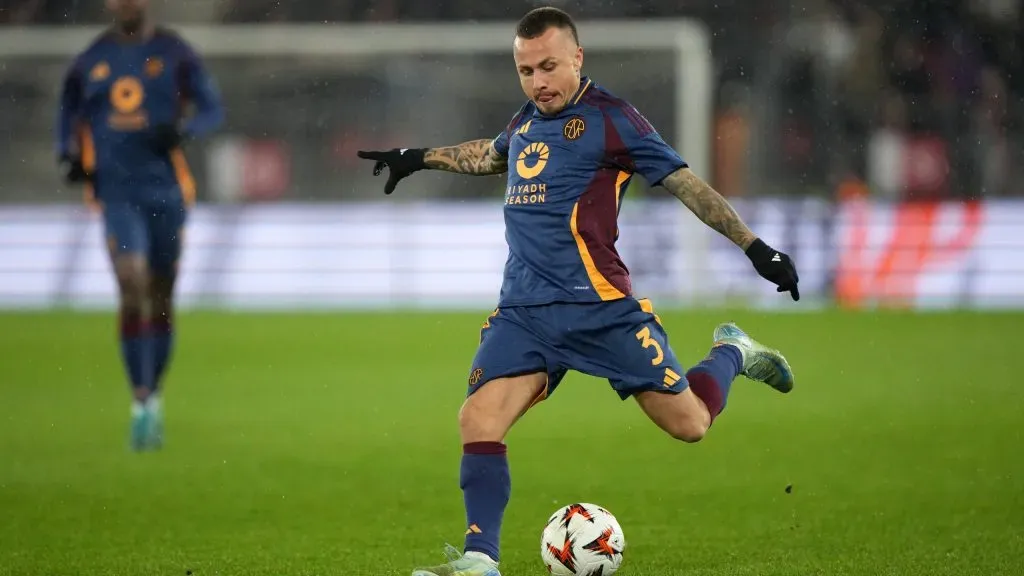 Angeliño em jogo da Roma. Foto: Alex Bierens de Haan/Getty Images