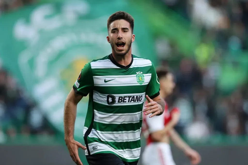 Gonçalo Inácio em jogo do Sporting. Foto: Carlos Rodrigues/Getty Images