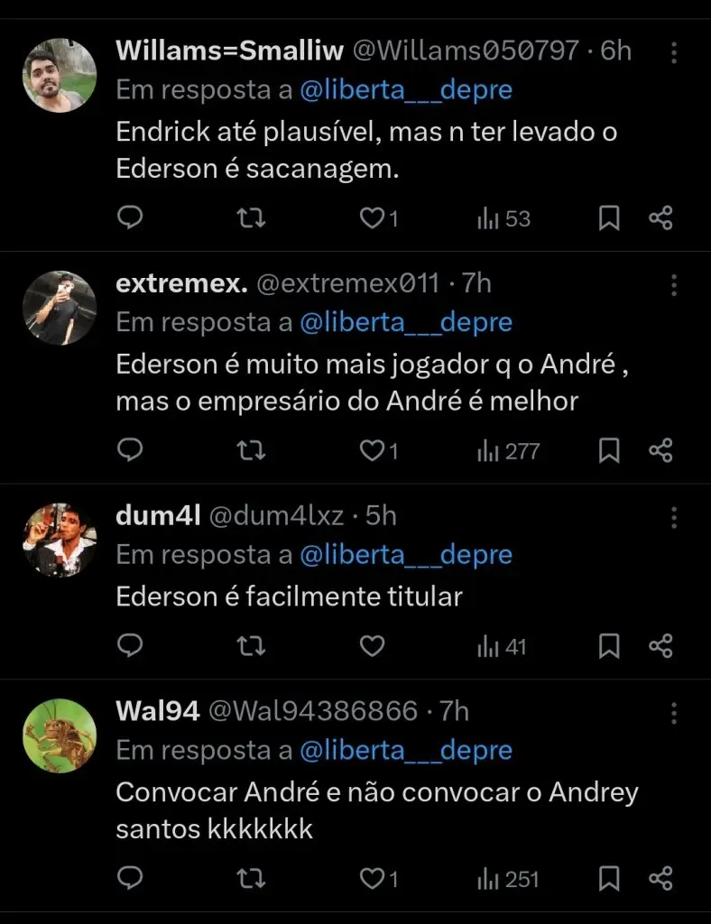 Repercussão via X