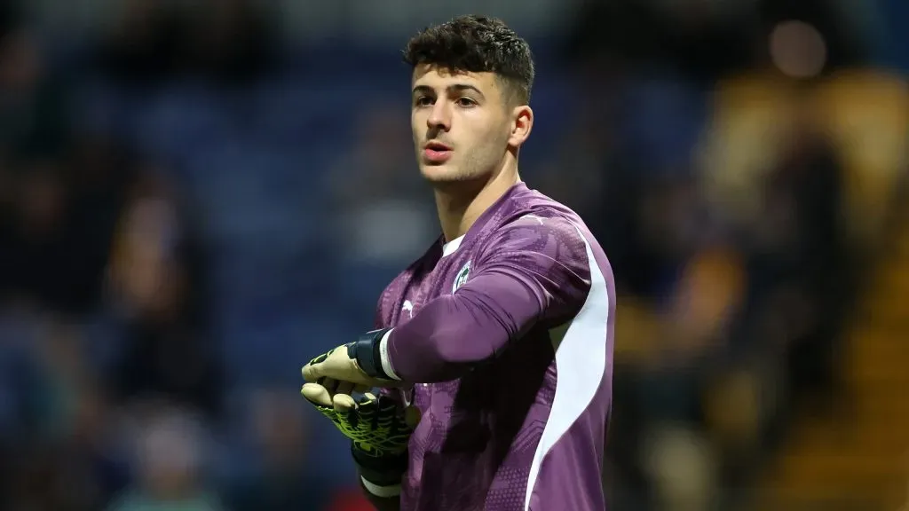 Sam Tickle em jogo do Wigan. Foto: George Wood/Getty Images