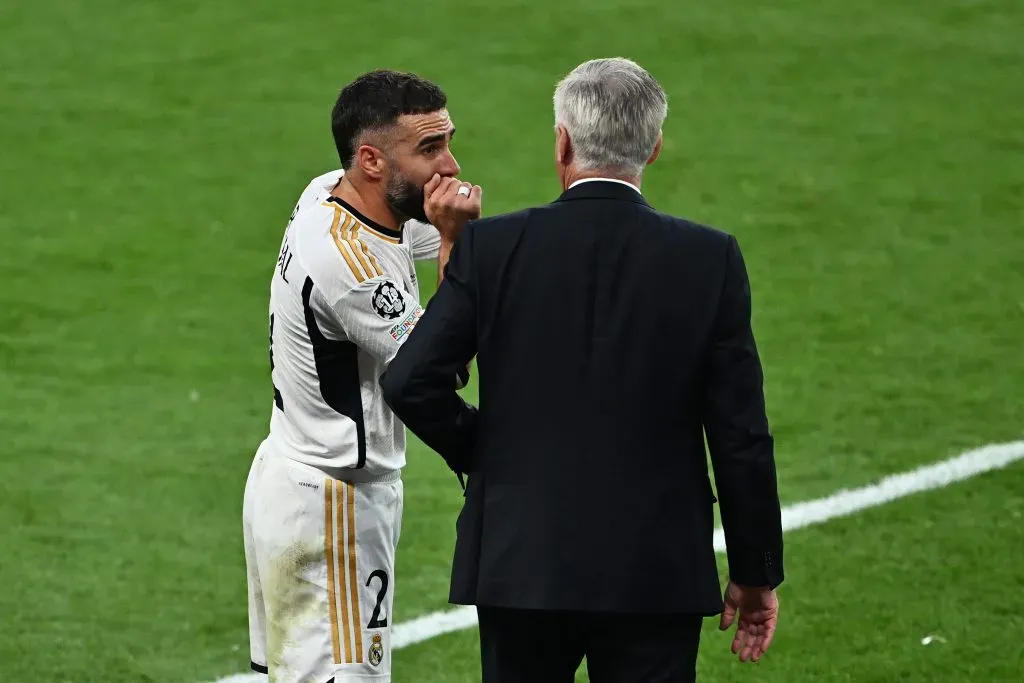 Carvajal e Ancelotti pelo Real Madrid