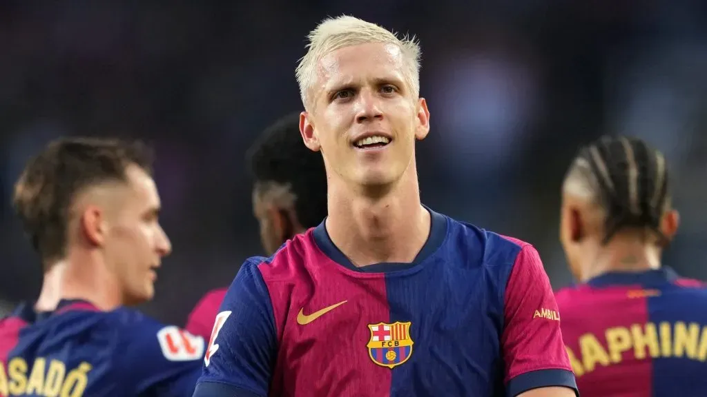 Dani Olmo em ação pelo Barcelona.