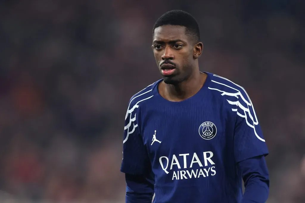 Dembélé com a camisa do PSG