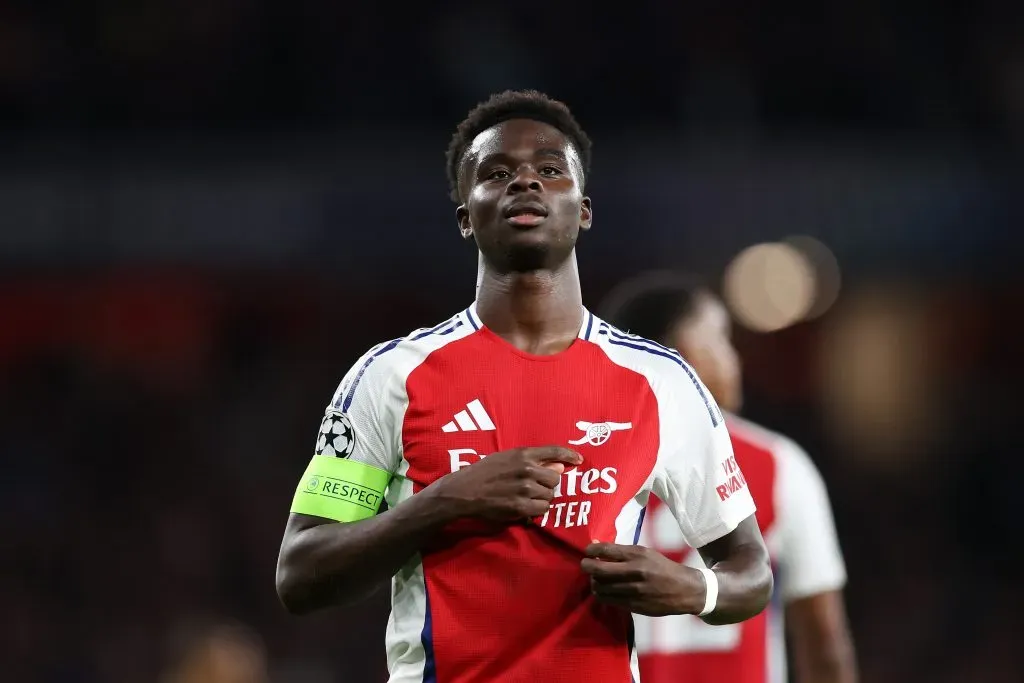 Bukayo Saka, jogador do Arsenal (Photo by Julian Finney/Getty Images)